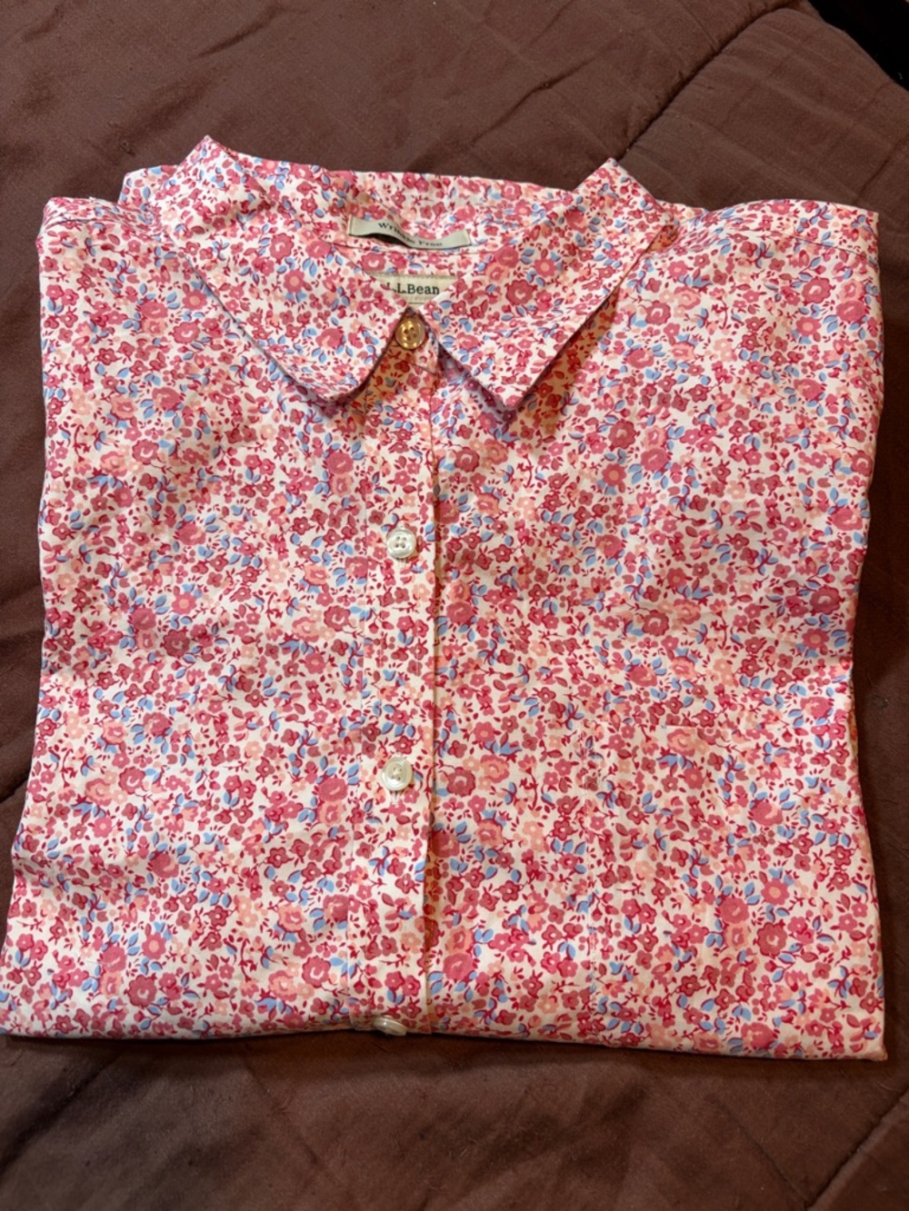 Floral Print Button Down Blouse by L.L. Bean Brand.  NWOT! - Picture 12 of 16